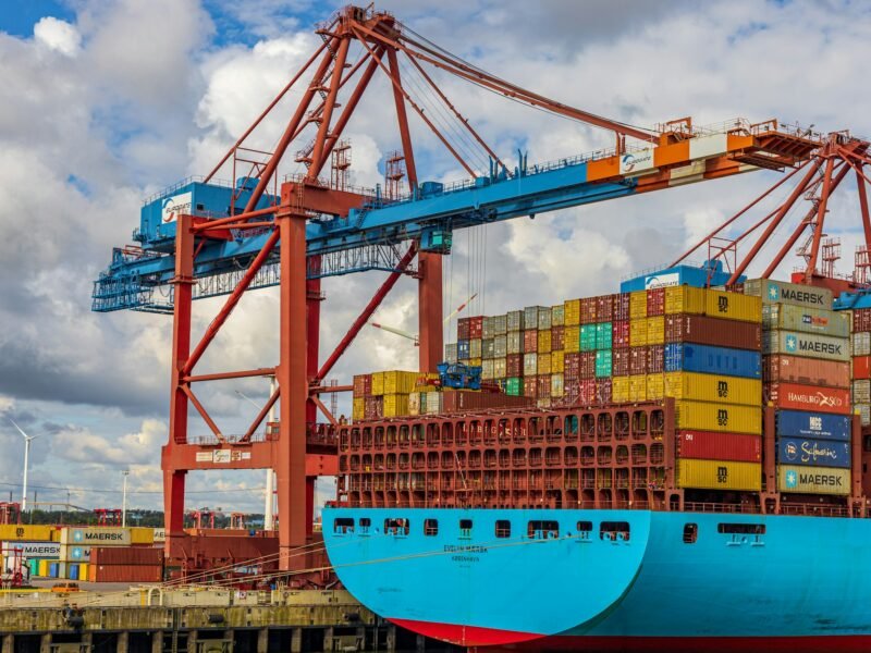 Container ship being loaded — SALSA exports from Tanzania by sea freight